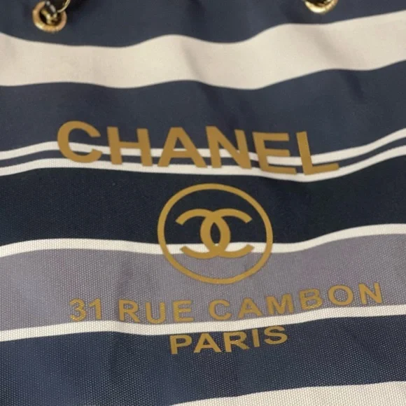 Blue/Gold Canvas Tote Bag - Picture 4 of 7